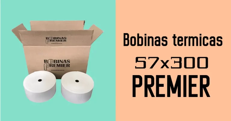BOBINA TÉRMICA 57X300 COM 6 ROLOS PREMIER
