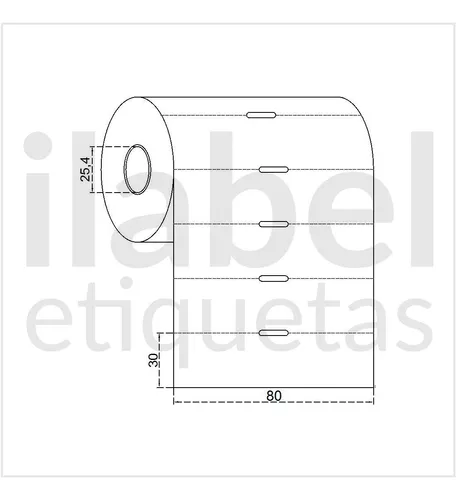 Etiqueta Gôndola 80x30mm