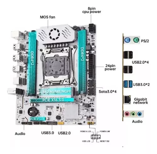 Placa Mãe X99 + Xeon E5-2690 V4 + 32gb Ddr4